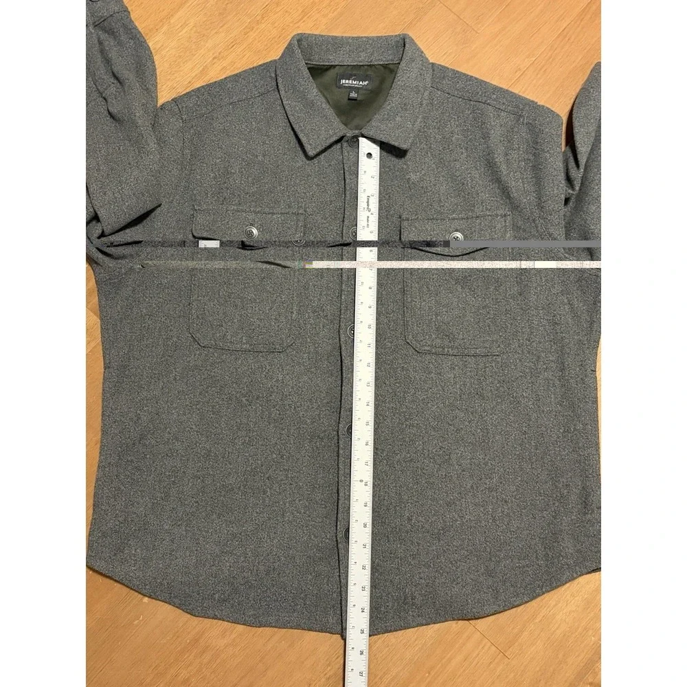 Jeremiah Shirt Jacket Gray Wool Camp Chore Barn Field Lined - Picture 11 of 12